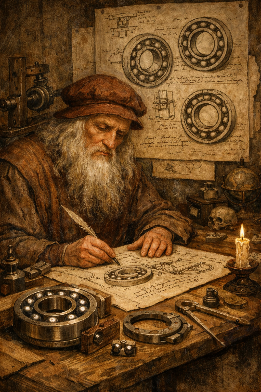 لئوناردو داوینچی پدر بلبرینگ ها بود؟ — تاریخ شگفت‌انگیز بلبرینگ‌ها